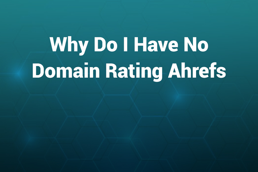 why do i have no domain rating ahrefs