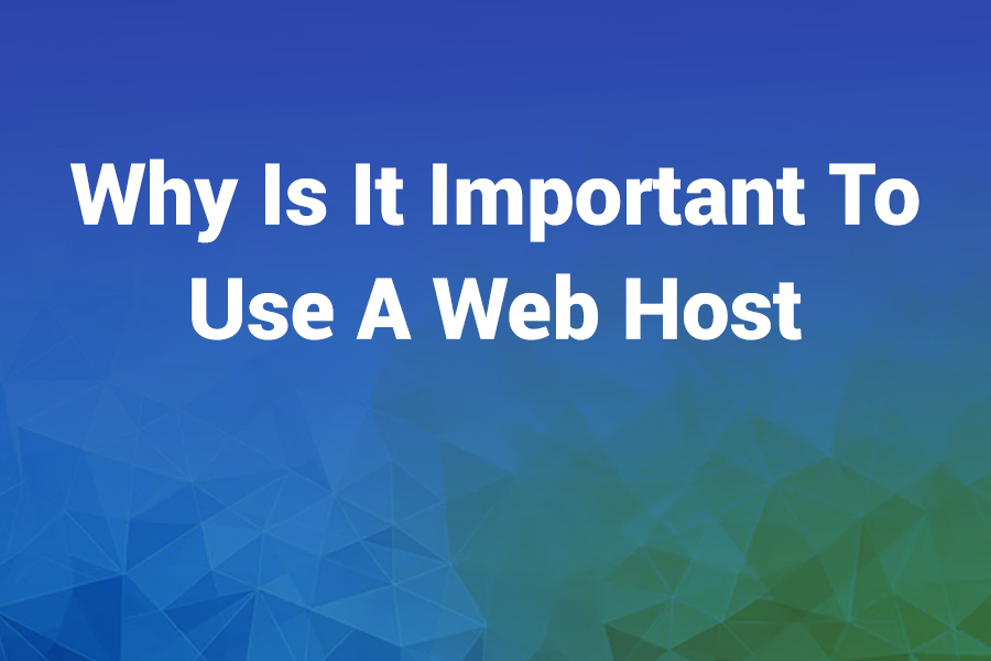 why is it important to use a web host